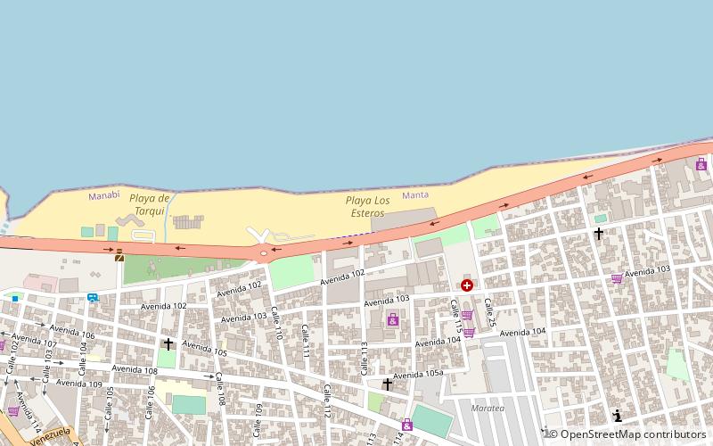 playa los esteros manta location map