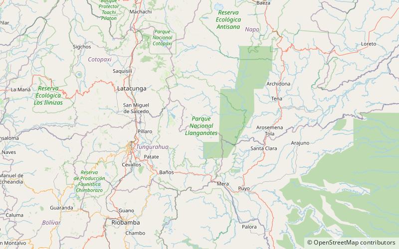 Llanganates National Park location map