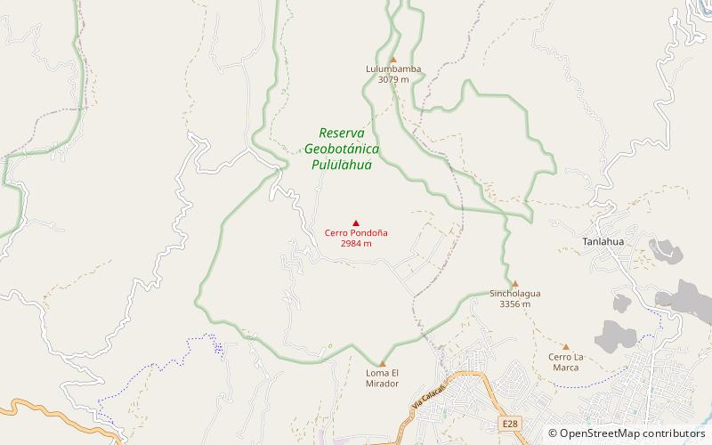 cerro pondona pululahua geobotanical reserve location map