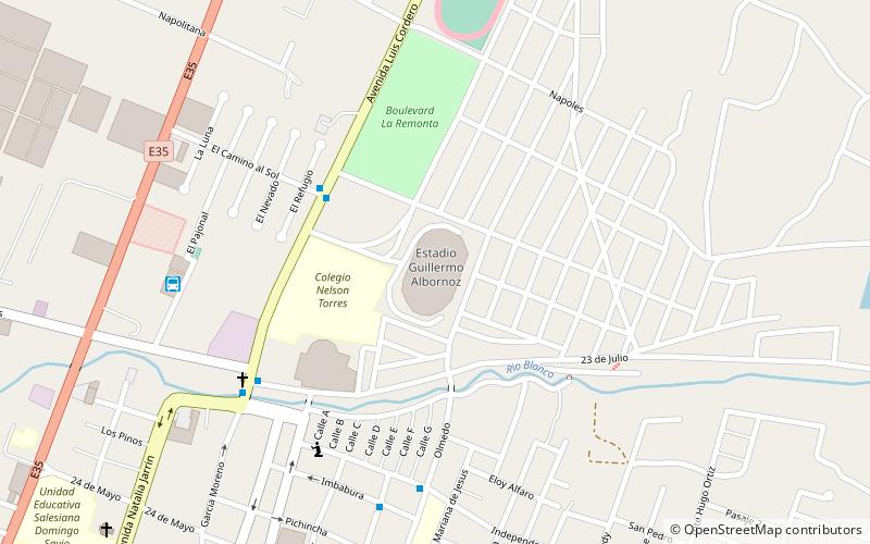 estadio olimpico guillermo albornoz cayambe location map