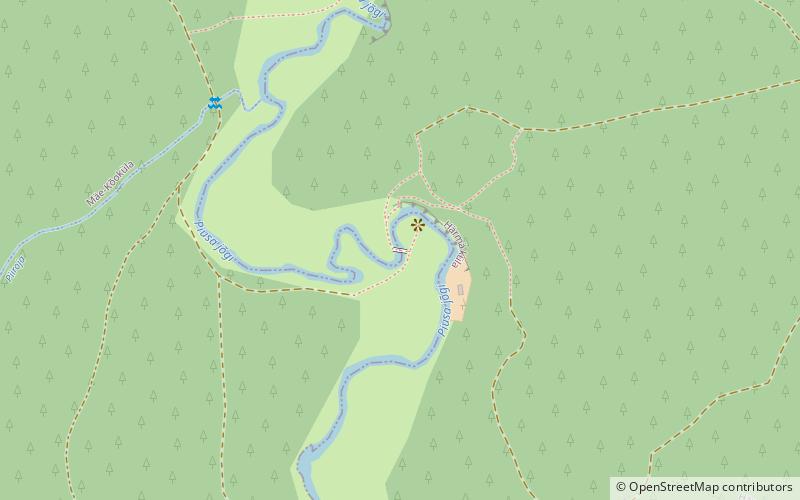 Hiking trail of the Piusa River location map
