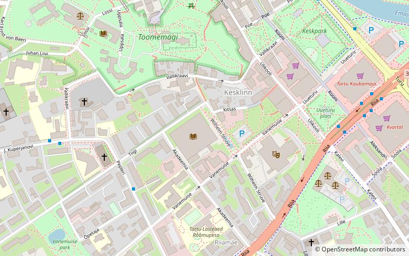 Tartu University Library location map