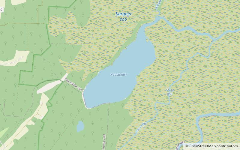 jezioro koosa rezerwat przyrody peipsiveere location map