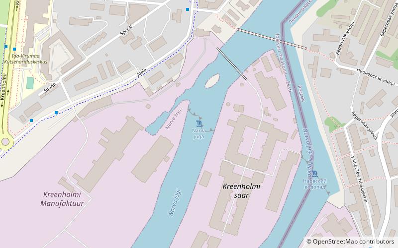 Narva Waterfall location map