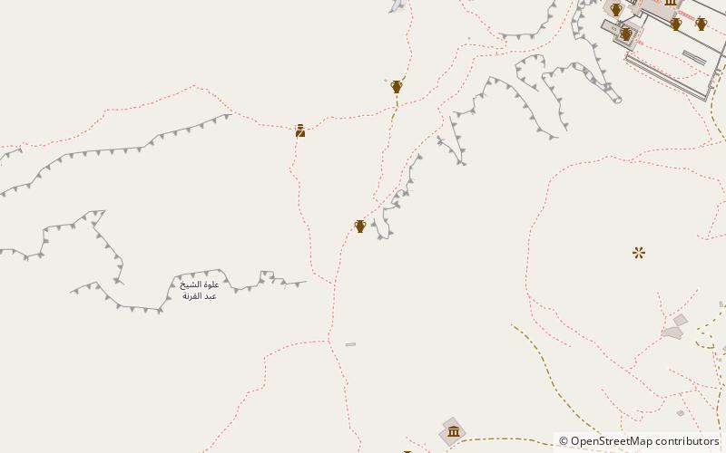 Liste von Fundstätten in Theben-West location map