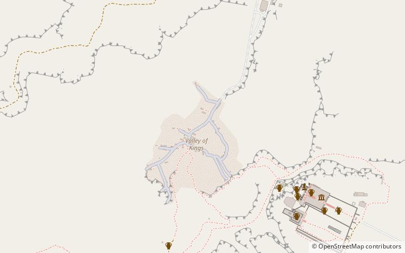 KV50–KV52 location map