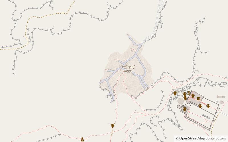 KV57 location map