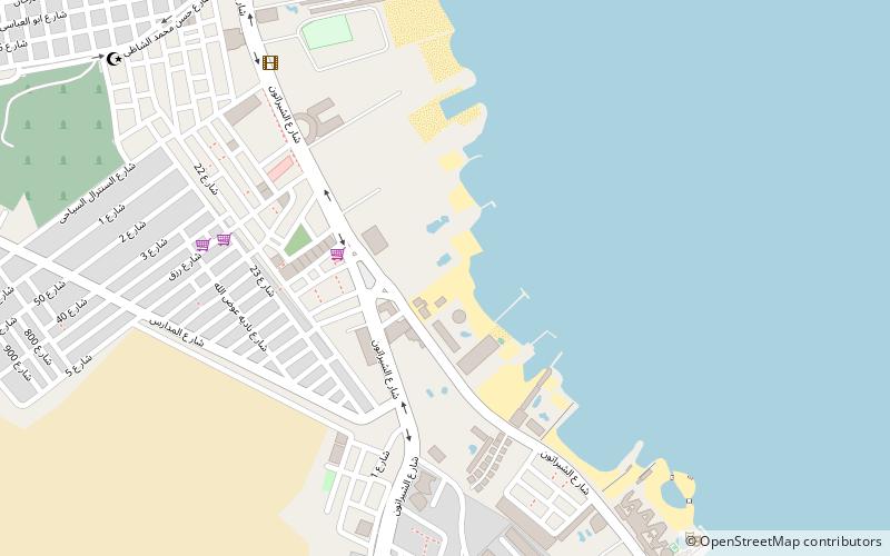 public beach no 3 hurghada location map