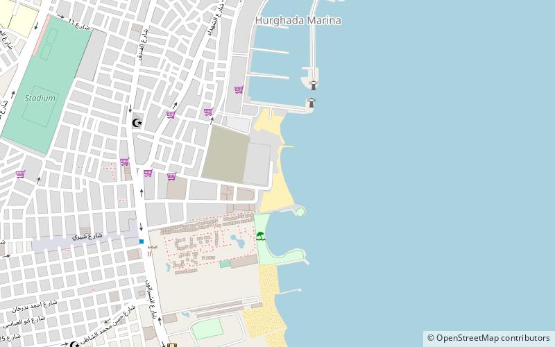 el sakia beach hurghada location map