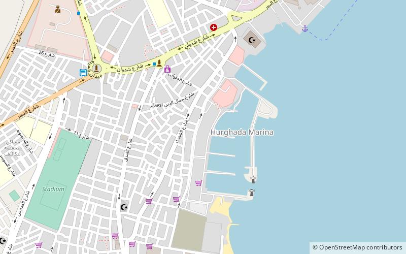 hurghada marina boulevard location map