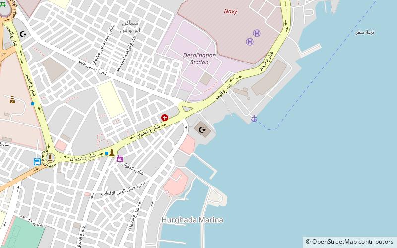 al mina mosque hurghada location map