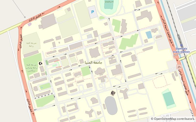 Al-Minya-Universität location map