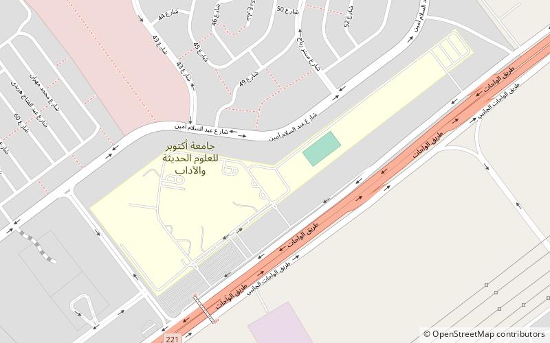 october 6 university madinat as sadis min uktubar location map