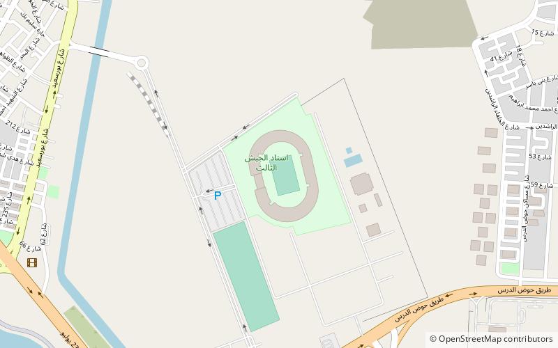 mubarak international stadium port suez location map