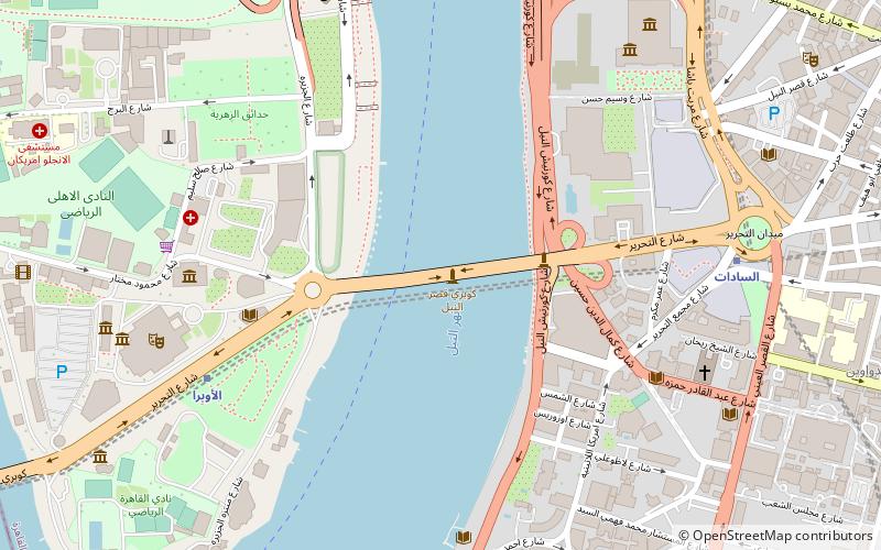 Qasr El Nil Bridge location map