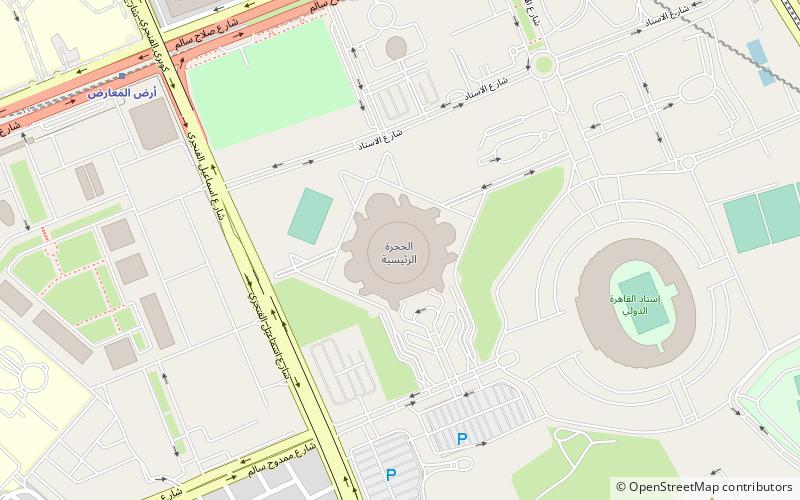 cairo stadium indoor halls complex location map