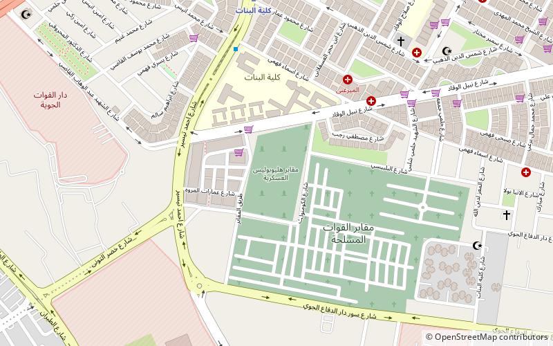 heliopolis war cemetery cairo location map
