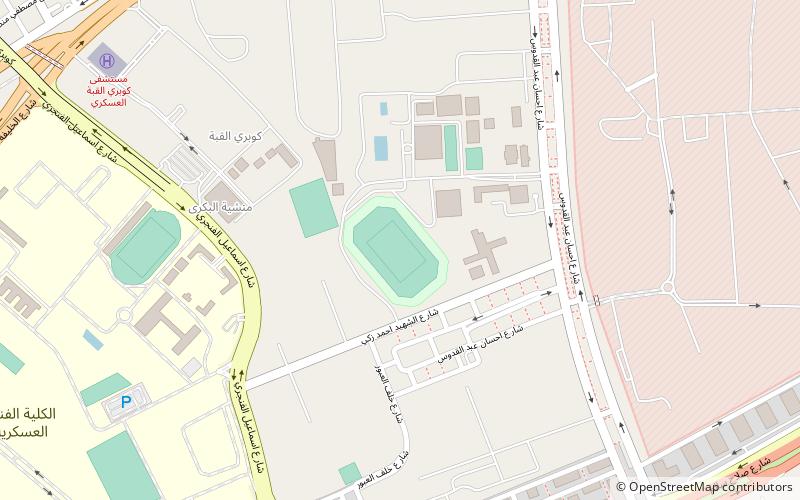 gehaz el reyada stadium cairo location map