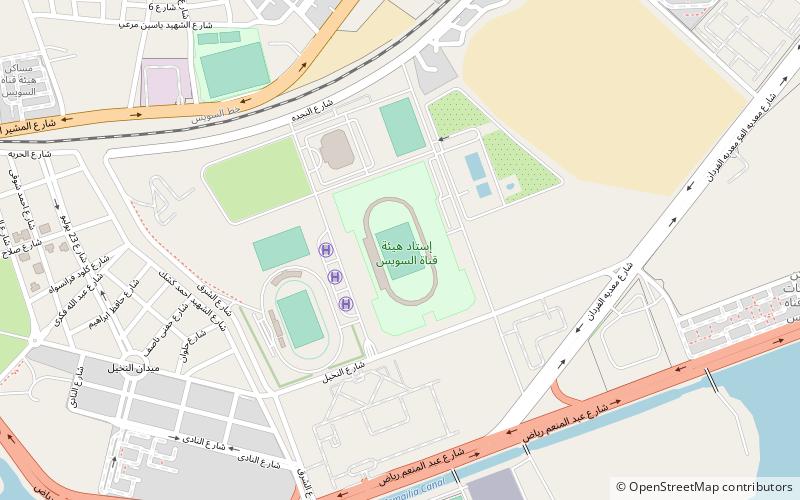 suez canal stadium ismailia location map