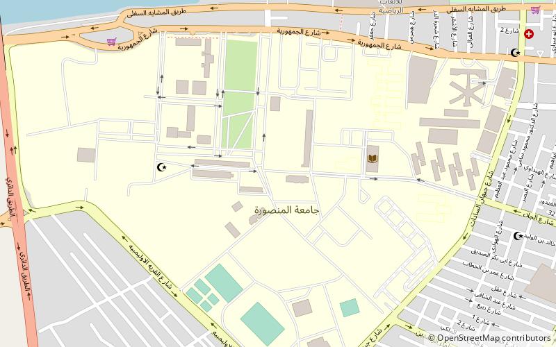 el mansoura stadium al mansura location map