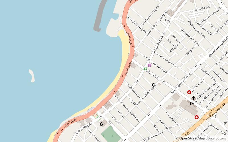 sidi bishr beach alexandrie location map