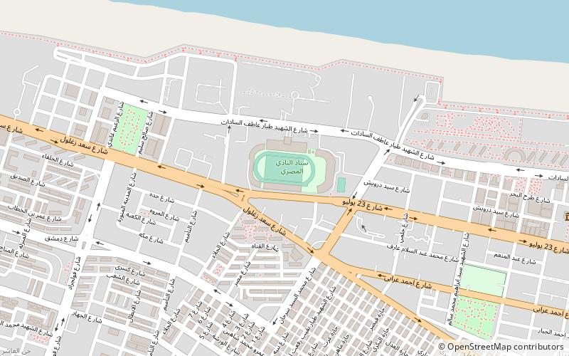 Port Said Stadium location map