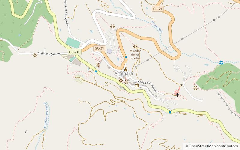 iglesia de san matias artenara location map