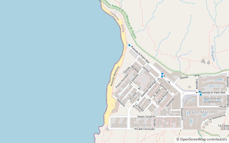 playa de la arenita los cristianos location map