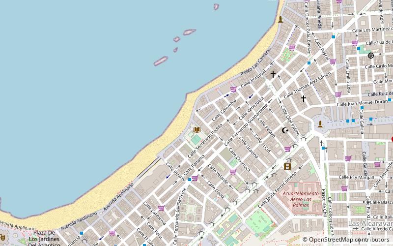 las canteras beach store las palmas location map