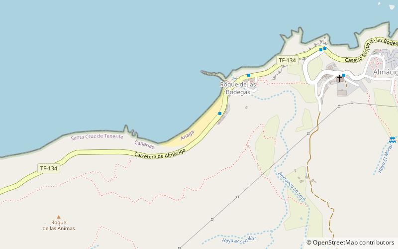 Playa del Roque de las Bodegas location map