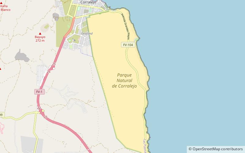 Parc naturel de Corralejo location map