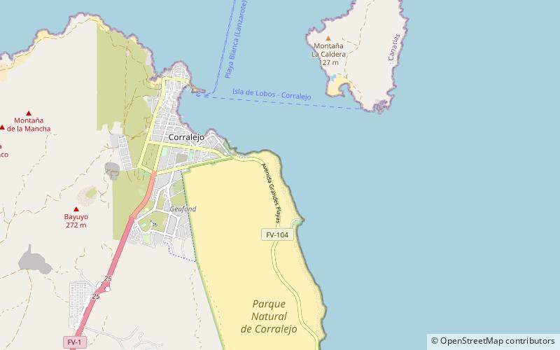 flag beach watersports fuerteventura corralejo location map