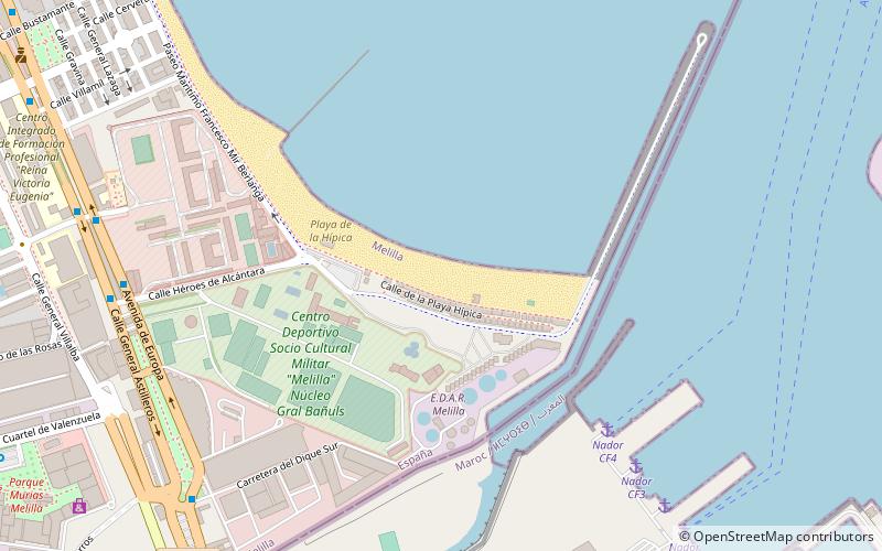 playa de la hipica melilla location map