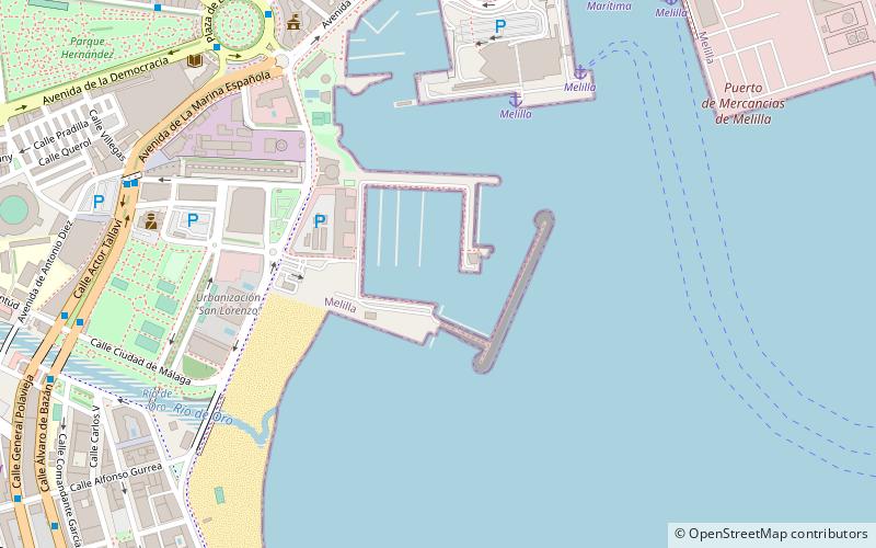 darsena del puerto deportivo de melilla location map