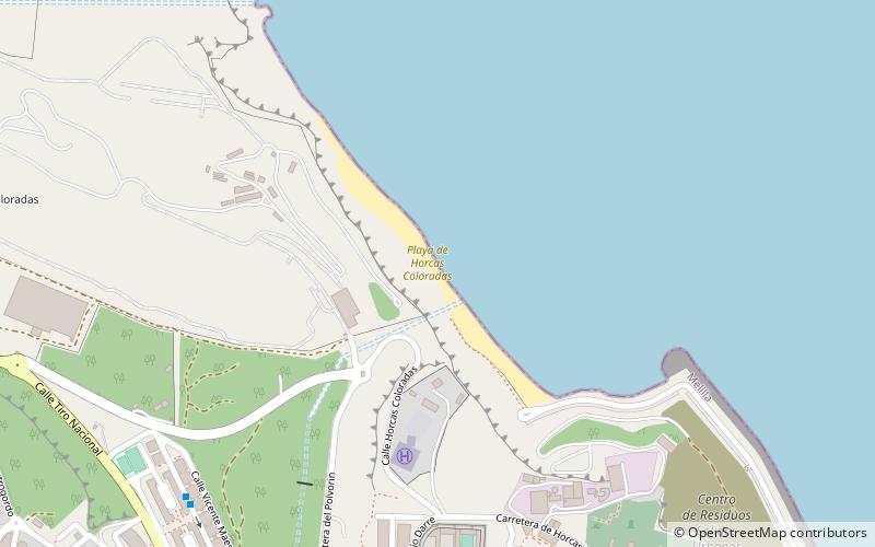 playa de horcas coloradas melilla location map