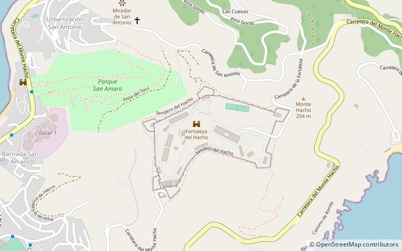 fortaleza de hacho ceuta location map