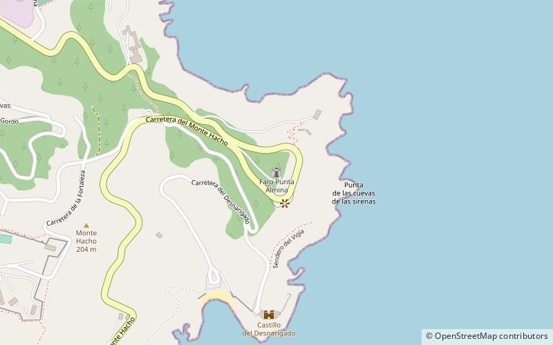 Punta Almina Lighthouse location map
