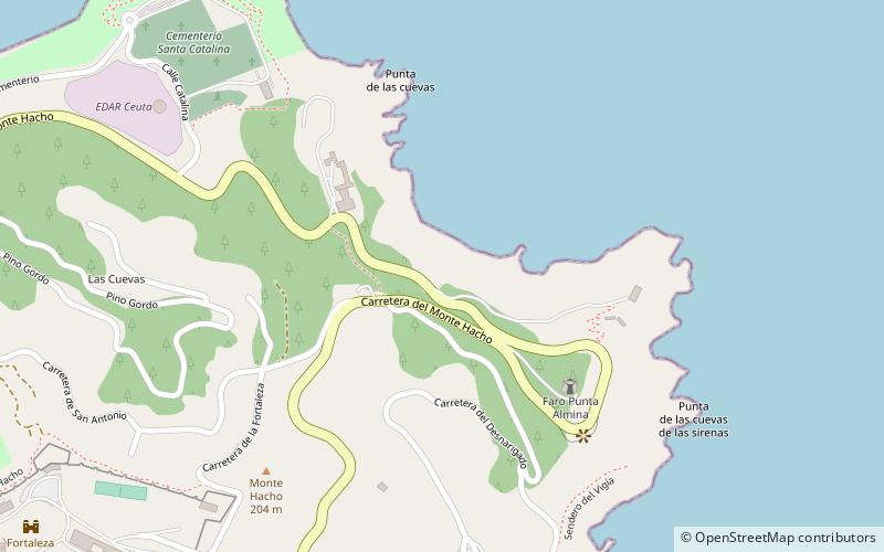 Monte Hacho location map