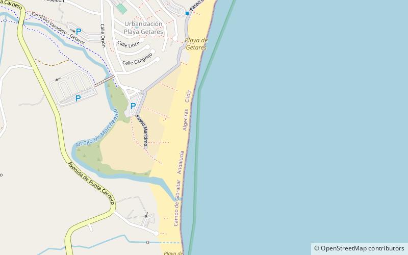 Playa de Getares location map
