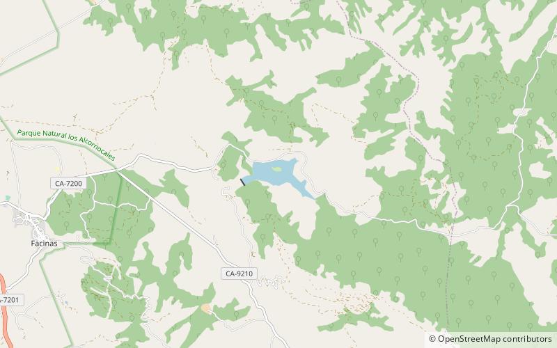 almodovar reservoir los alcornocales natural park location map