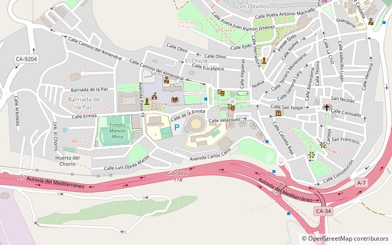 plaza de toros san roque location map