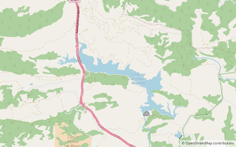Charco Redondo Reservoir location map