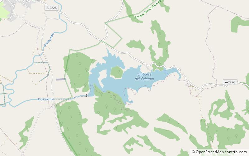 Celemín Reservoir location map