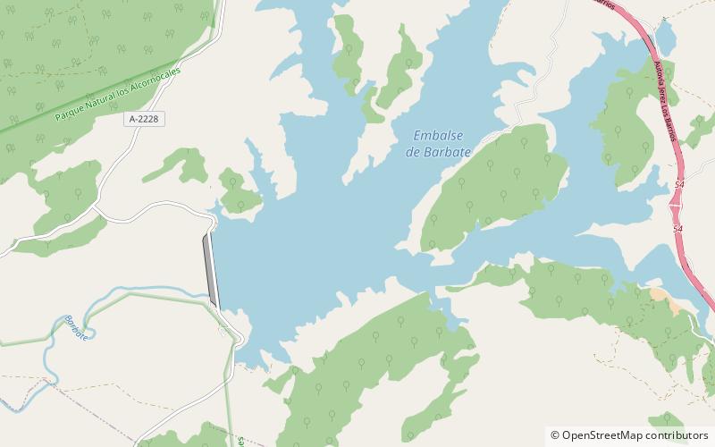 Barbate Reservoir location map