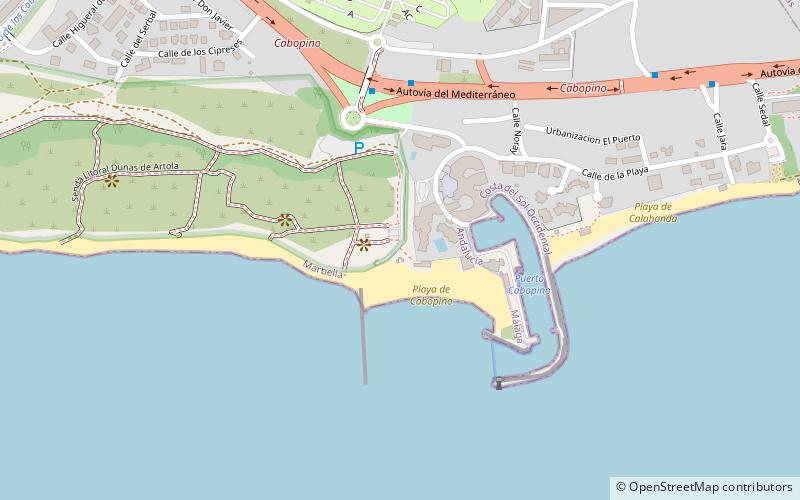 playa de cabopino marbella location map
