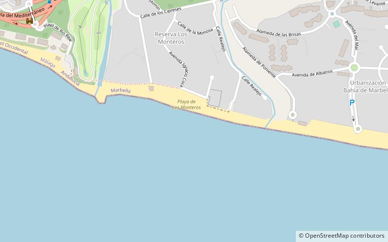 Playa de Los Monteros location map