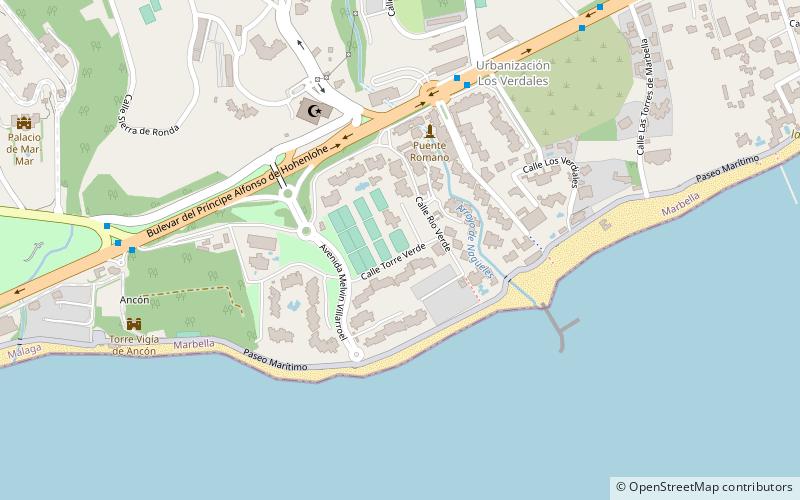 club de tenis puente romano marbella location map