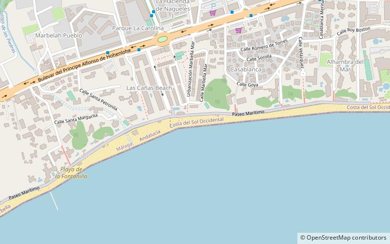 playa de casablanca marbella location map