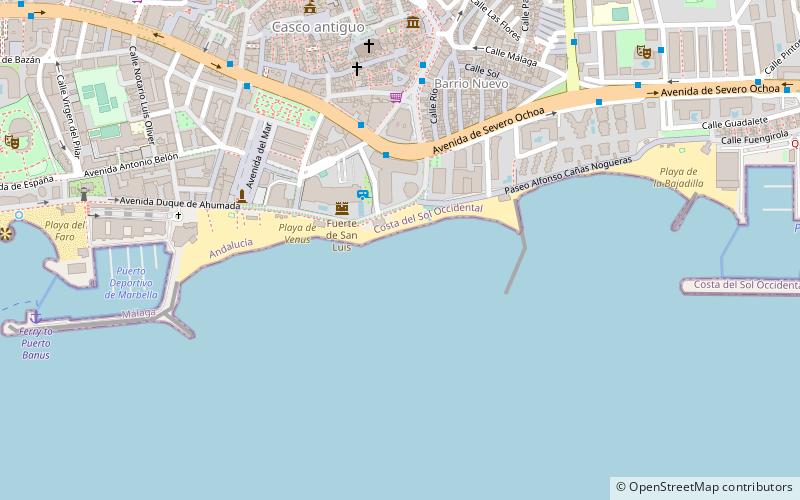 playa de venus marbella location map