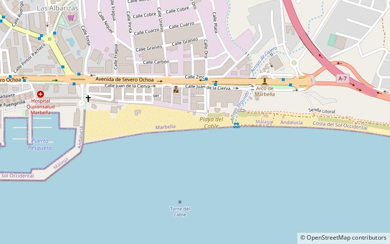 playa del cable marbella location map